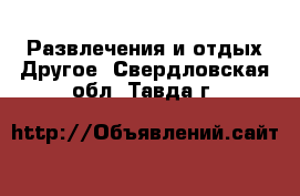 Развлечения и отдых Другое. Свердловская обл.,Тавда г.